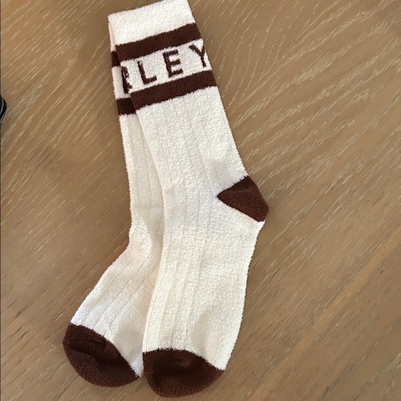 VARLEY Spencer socks Crew Retro Pair, Cream/Tan, NWOT - Picture 5 of 6